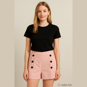 SHEIN Curve hi Lo side zipper shorts button detail Woman’s size 2X